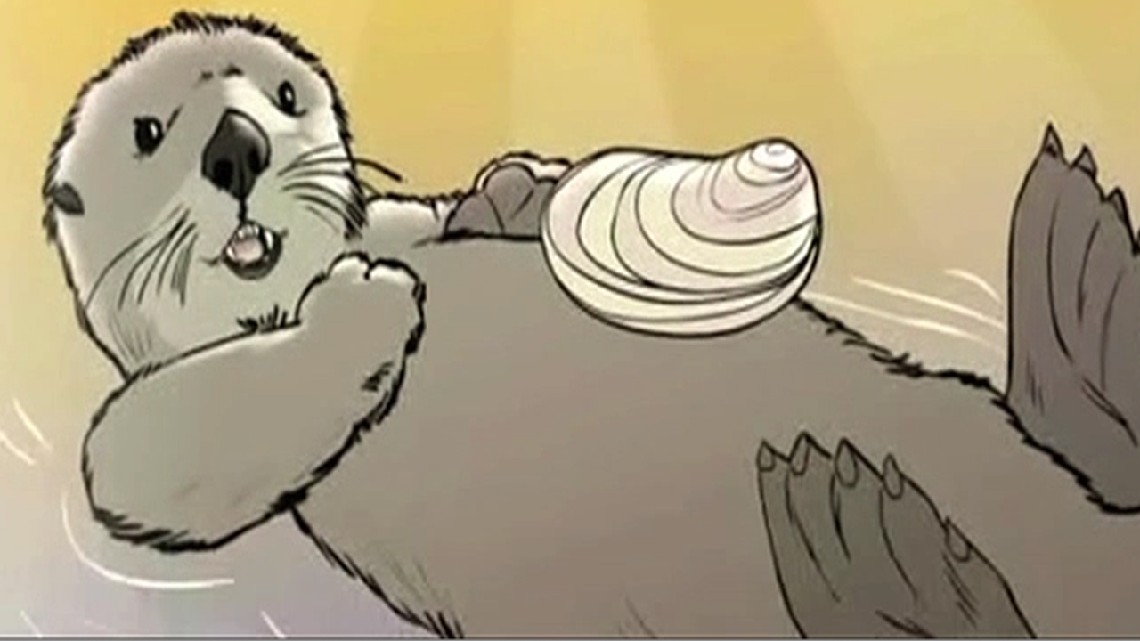 Sea Otter Drawing Cartoon